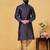 Blue brasso art silk kurta-pajama