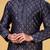 Blue brasso art silk kurta-pajama