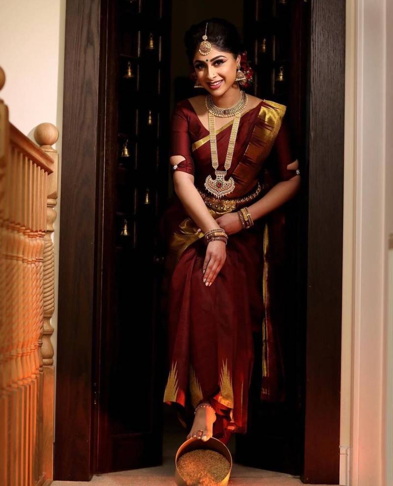 MAROON BRIDAL BEAUTIFUL SAREE 