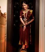 MAROON BRIDAL BEAUTIFUL SAREE 