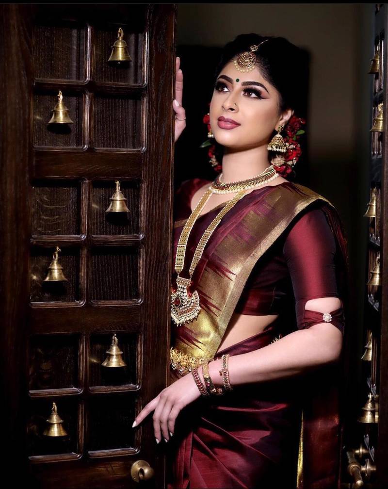 MAROON BRIDAL BEAUTIFUL SAREE 