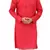Om Shubh Mangalam Men's Red Cotton Plain Kurta White Pajama