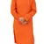 Orange Cotton Plain Kurta With White Pajama