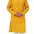 Light Yellow Cotton Plain Kurta With White Pajama