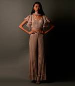 Full Sequins Embellished Onion Pink Coord Set