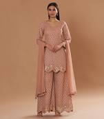 Peach Suit With Sharara And Dupatta