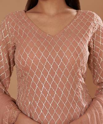 Peach Suit With Sharara And Dupatta 4
