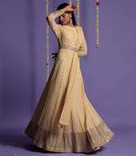 Ivory Full Length Sequin Embroidered Anarkali Set