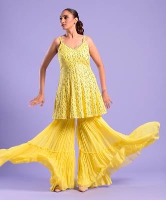 Yellow Ghrara Set Sequence Work 2