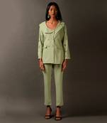 Mint Coord Set With Grey Rhinestones Speckled Along The Sleeves