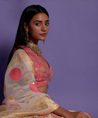 Ivory Embroidered Lehenga Set 6