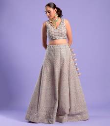 Pink Lehenga Set Mirror And Zari Work