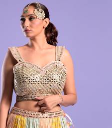 Multi Color Lehenga Set Mirror And Zari Work
