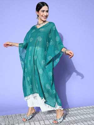 Green printed cotton kurtas-and-kurtis 1