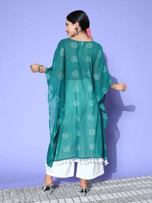 Green printed cotton kurtas-and-kurtis 3