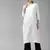 White woven cotton kurtas-and-kurtis