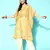 Yellow embroidered silk kurtas-and-kurtis