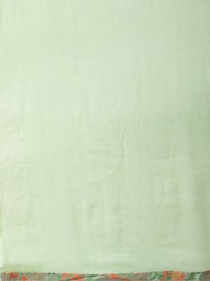Light-green jacquard cotton silk Kurta Pant With Dupatta 3