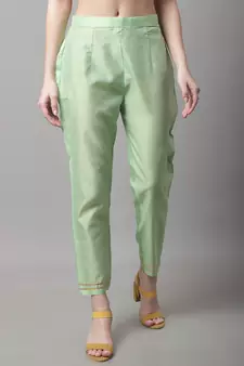 Light-green jacquard cotton silk Kurta Pant With Dupatta