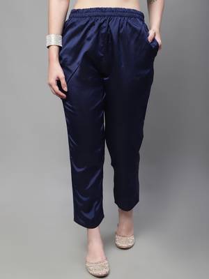 Navy-blue jacquard cotton silk Kurta Pant With Dupatta 4