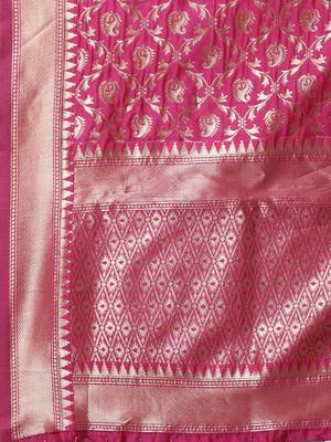 Lemon jacquard cotton silk Kurta Pant With Dupatta 4