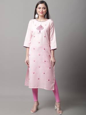 Light-pink jacquard cotton silk Kurta Pant With Dupatta 2