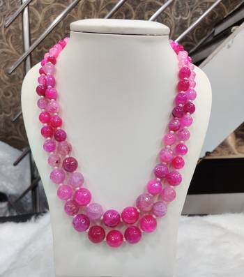 Pink onyx necklaces 1