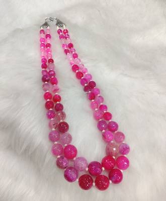 Pink onyx necklaces 2