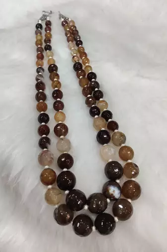 Brown onyx necklaces