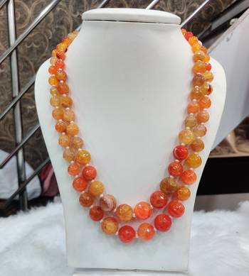 Orange onyx necklaces 1