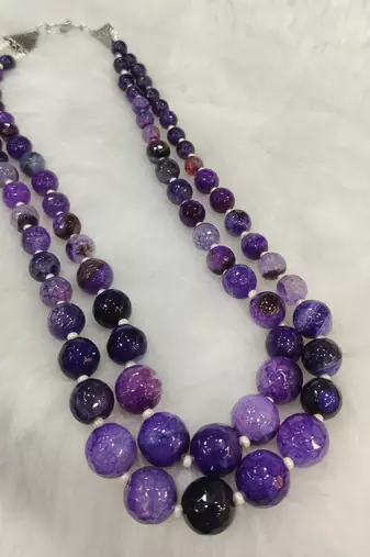 Purple onyx necklaces