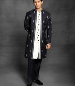 White embroidered cotton indo-western-dresses