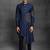 Blue embroidered cotton indo-western-dresses