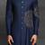 Blue embroidered cotton indo-western-dresses