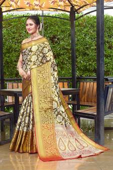 Black Zari Woven Kanjeevaram silk Saree With Blouse