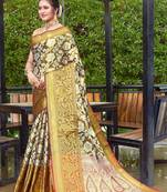 Black Zari Woven Kanjeevaram silk Saree With Blouse