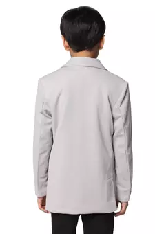 Grey plain cotton boys-blazer