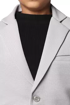 Grey plain cotton boys-blazer