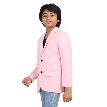 Pink plain cotton boys-blazer 2