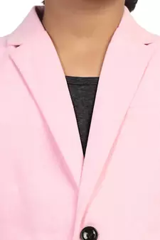 Pink plain cotton boys-blazer