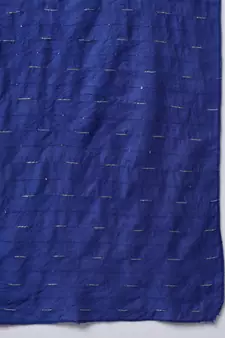 Royal-blue embroidered chanderi silk Kurta Pant With Dupatta