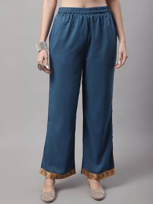 Blue jacquard cotton silk Kurta Pant With Dupatta 4