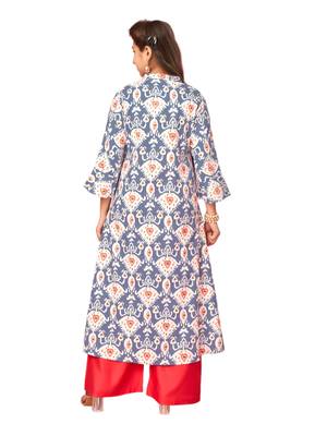 Blue printed cotton kids-tops 4