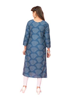 Blue printed cotton kids-tops 4