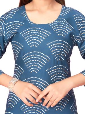 Blue printed cotton kids-tops 5