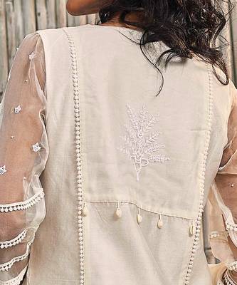 Shell White Chanderi Palazzo Set 5