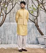 Pastel Yellow Dobby Cotton Jacket