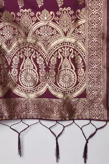 Baby-pink jacquard cotton silk Kurta Pant With Dupatta