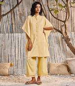 Sunshine Yellow Dobby Cotton Kaftan