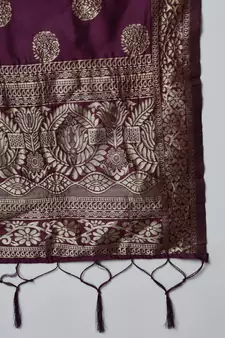 Baby-pink jacquard cotton silk Kurta Pant With Dupatta